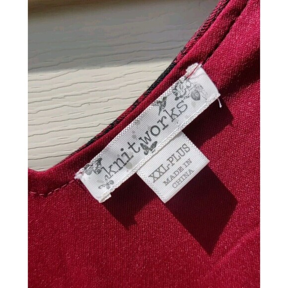 Girls XXL Plus Knit Works Kohls Button Front Jumper Dress Red Plaid Christmas π - Picture 9 of 13